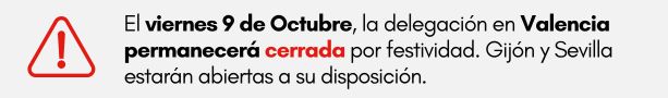 HORARIO OCTUBRE VALENCIA